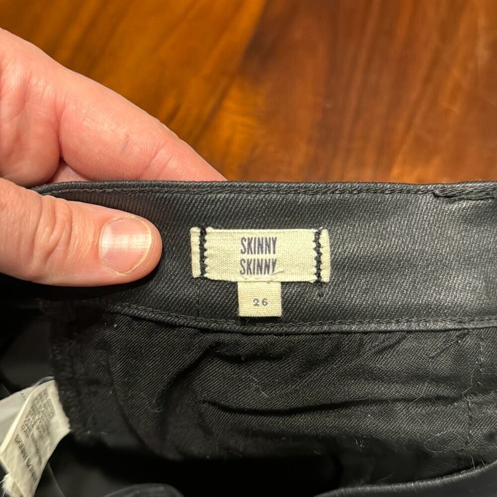 Madewell Skinny Skinny Black Biker Moto Jeans Women’s US 26 - Picture 7 of 9